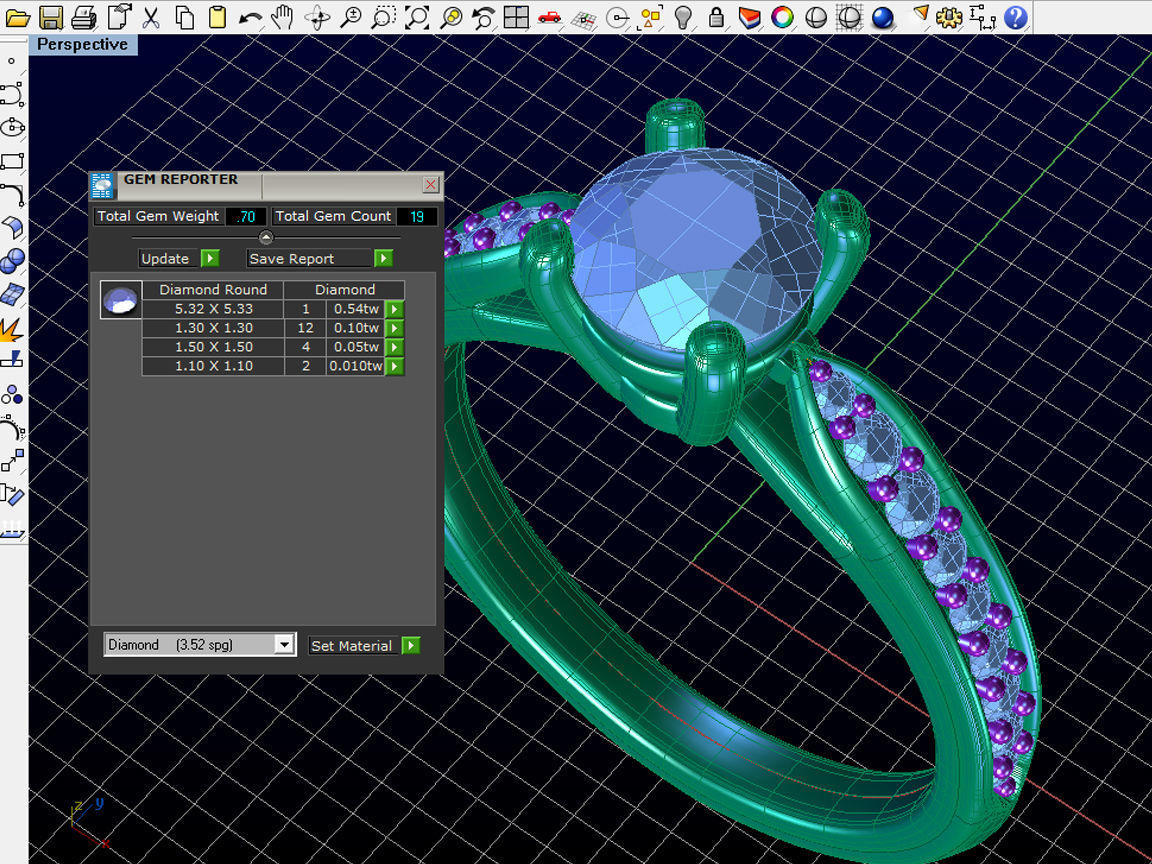 ZLR0166 person diamond engagement ring gold 3D print model_5