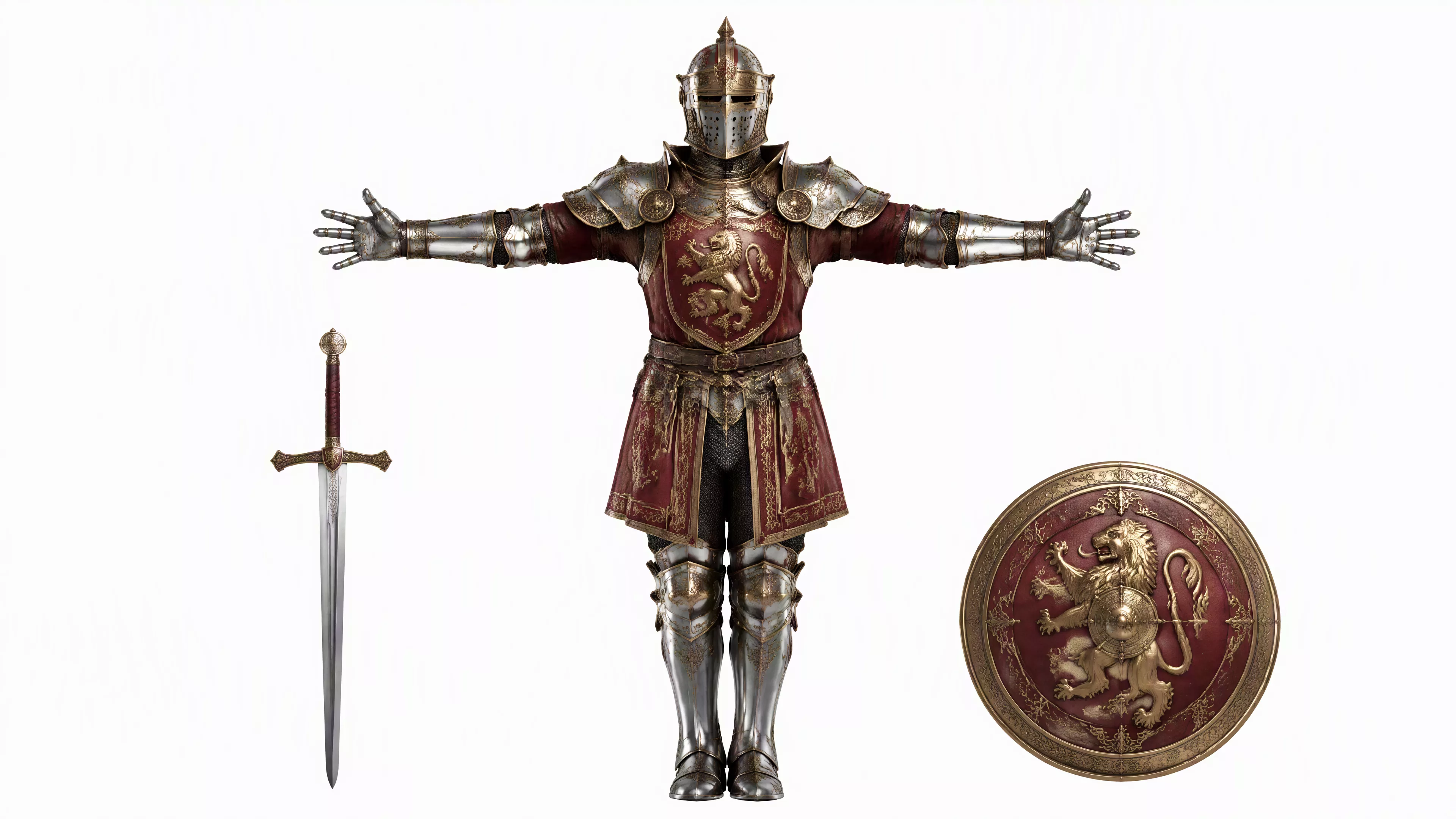 European Royal 3D Character Fully Rigged Game Ready Low-poly 3D model