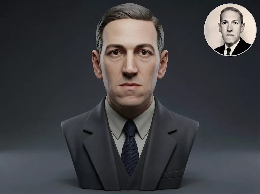 HP Lovecraft 3D Printable Bust 3D print model
