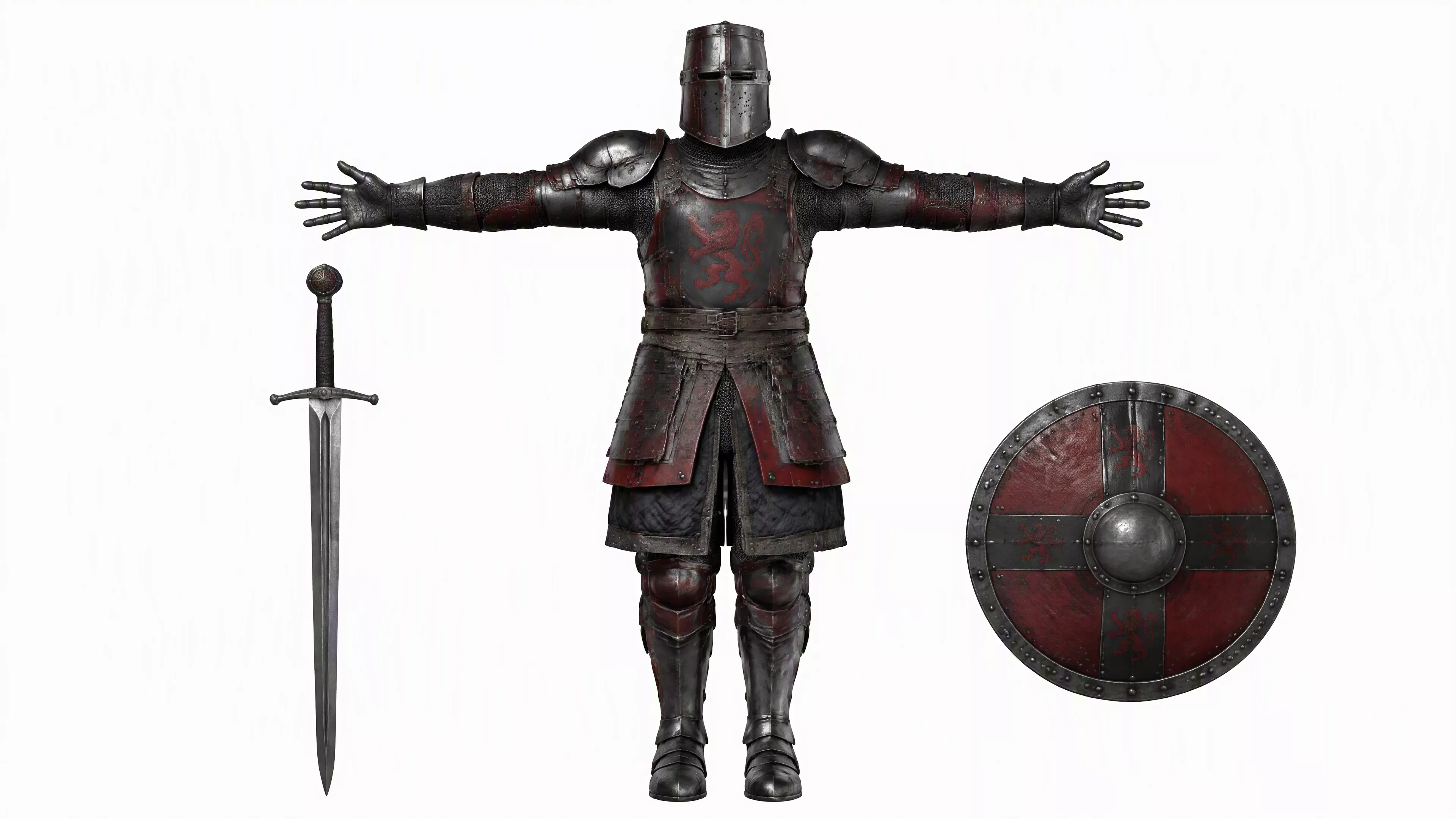 European Iege 3D Character Fully Rigged Game Ready Low-poly 3D model