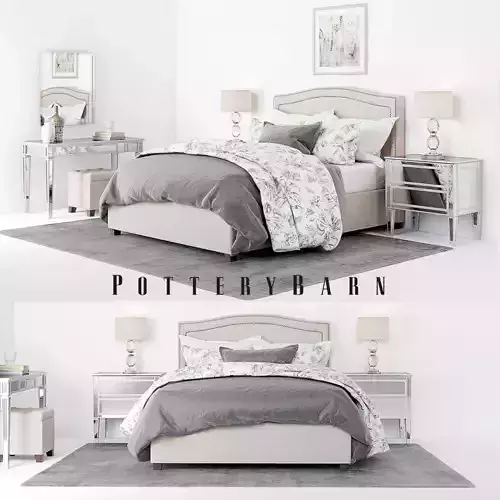 Pottery Barn Tamsen Bedroom set 01 3D model