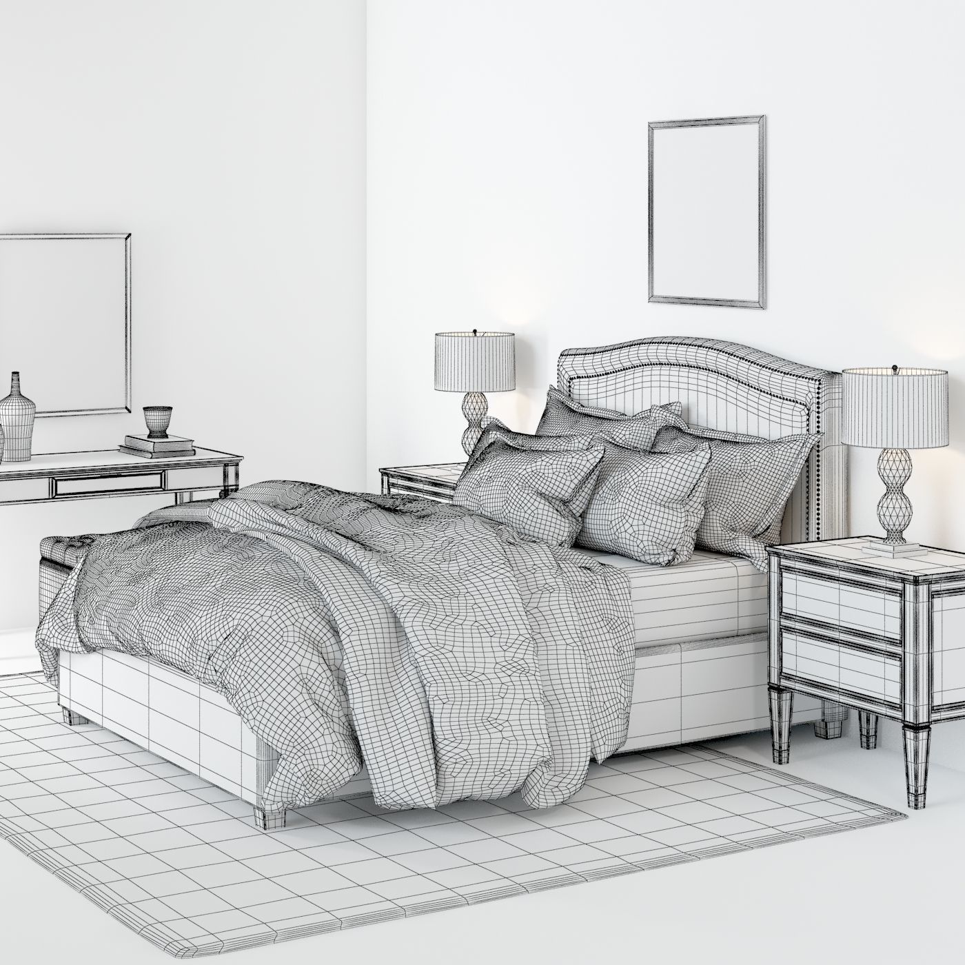 Pottery Barn Tamsen Bedroom set 01 3D model_4