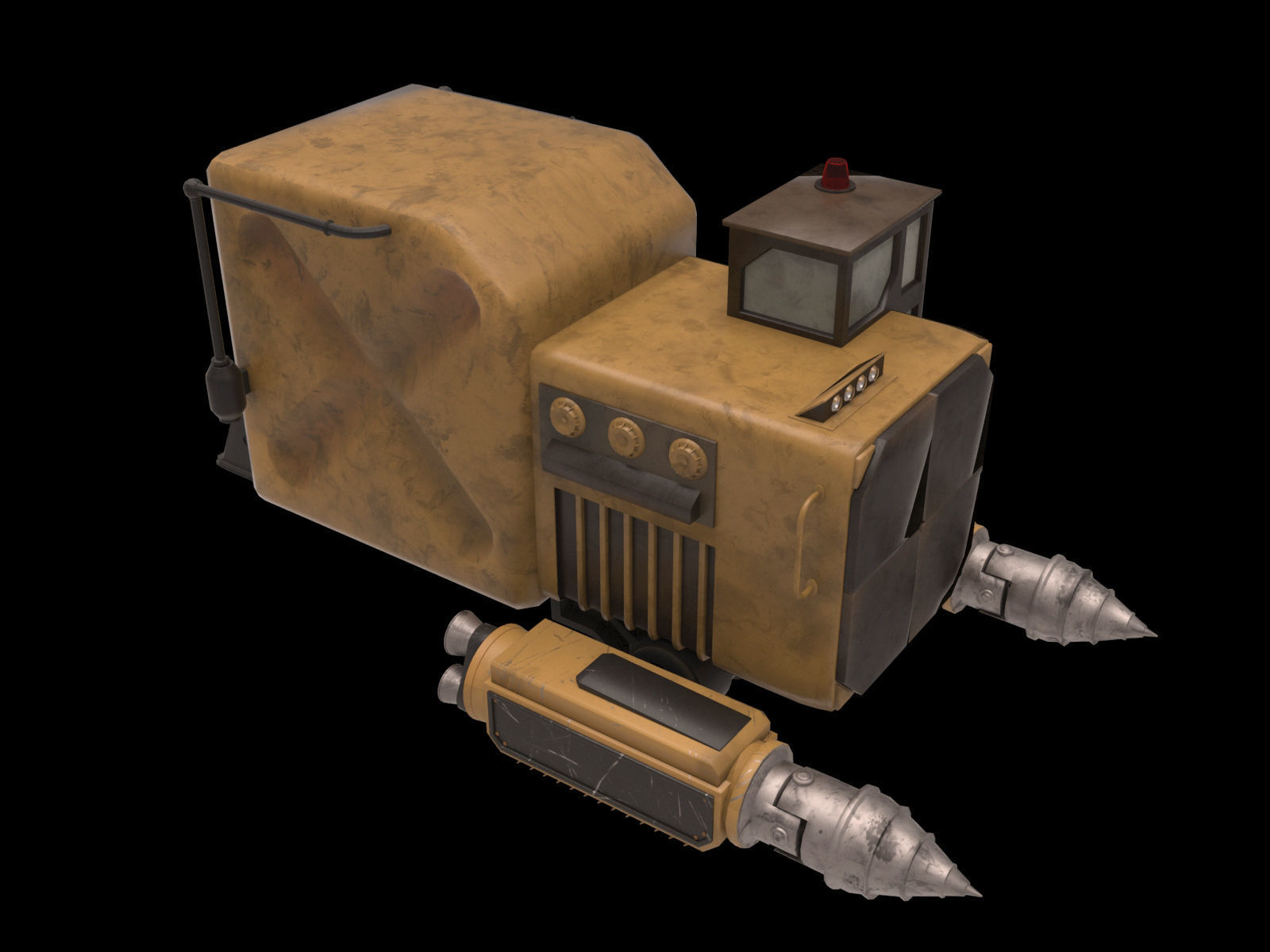 Space miner Low-poly 3D model_2