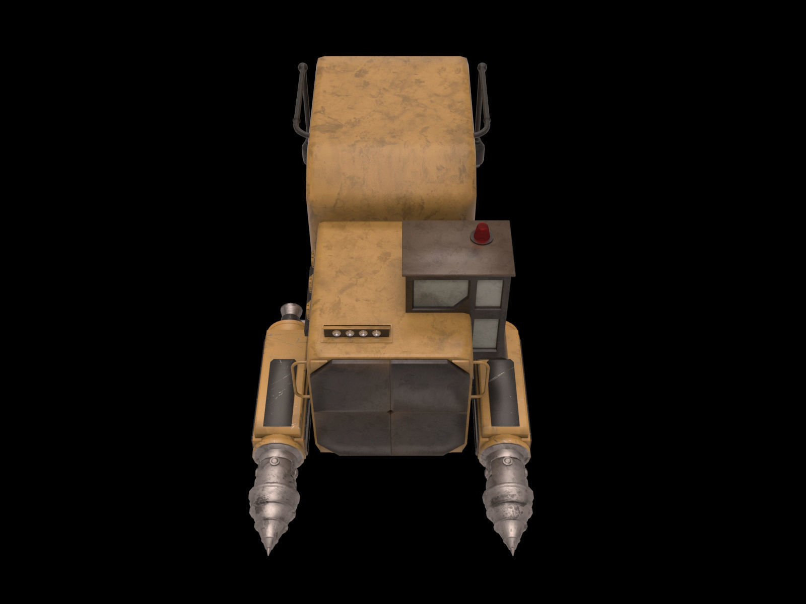 Space miner Low-poly 3D model_4