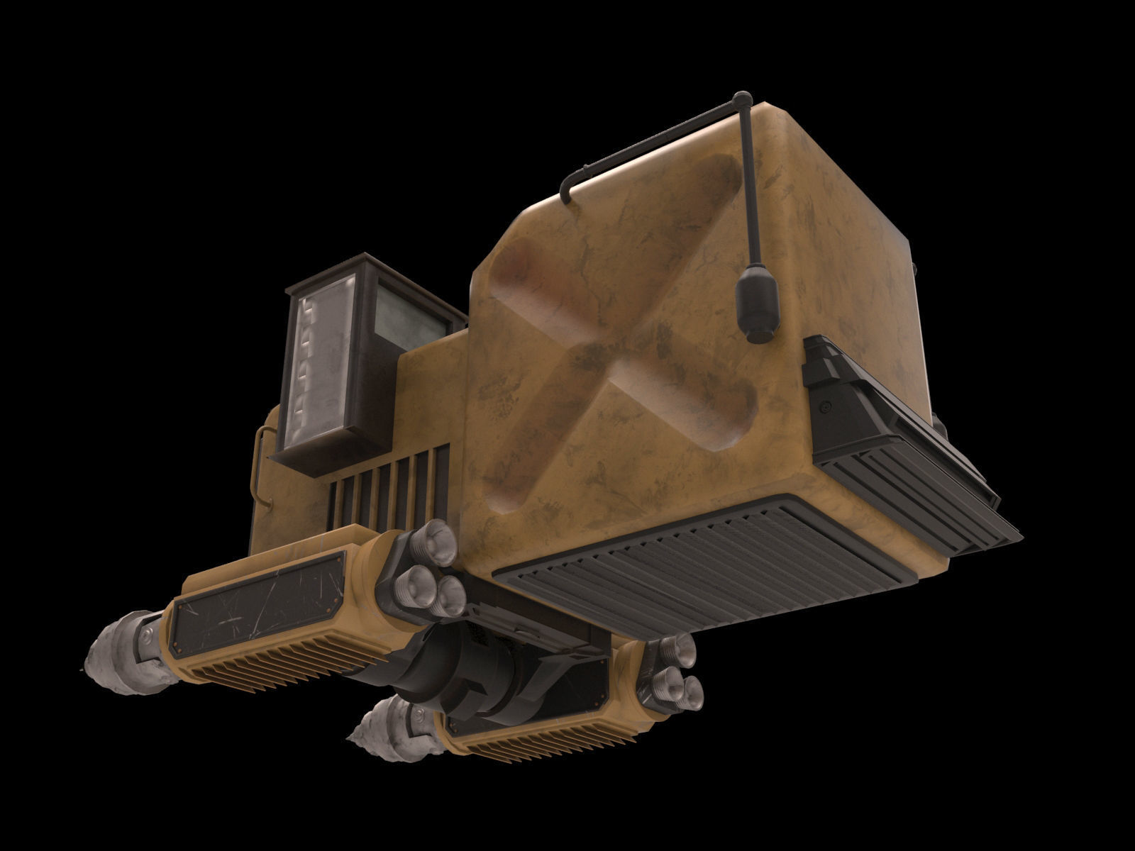 Space miner Low-poly 3D model_6