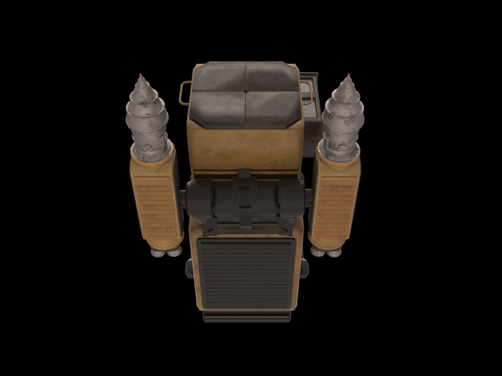 Space miner Low-poly 3D model_1