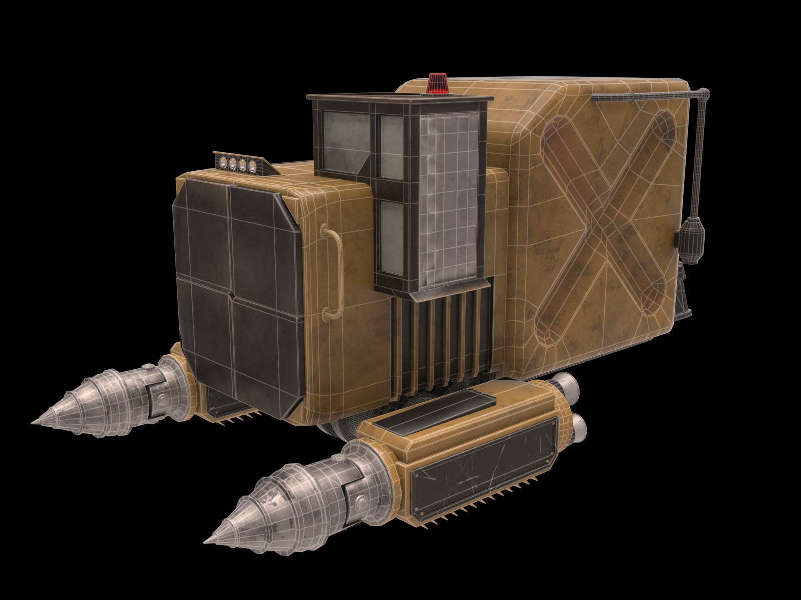 Space miner Low-poly 3D model_3