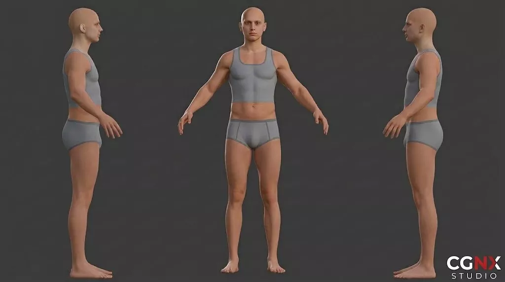 Male Character Game Ready Free low-poly 3D model