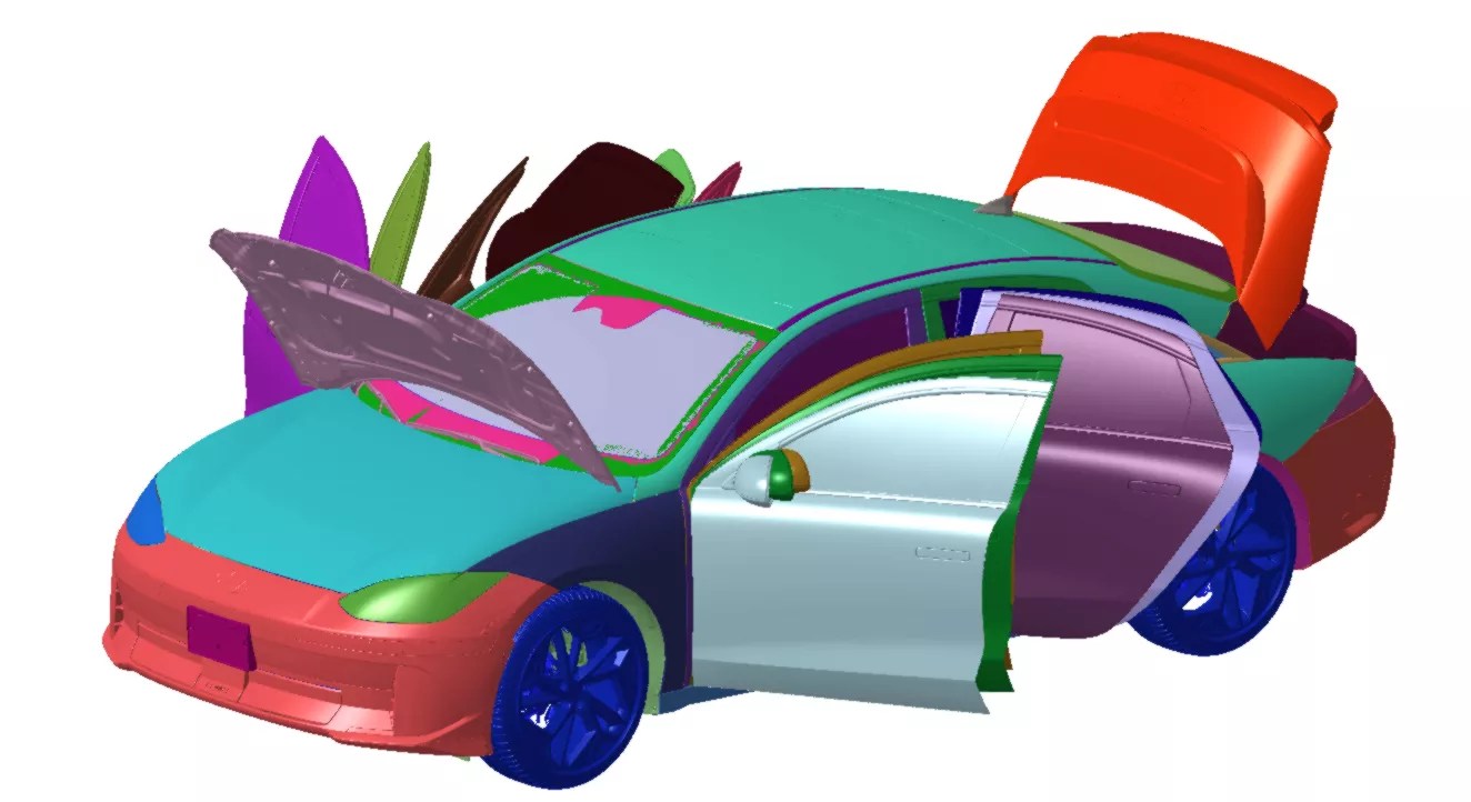 Hyundai Ioniq 6 2023 Vehicle 3d scan model 3D model