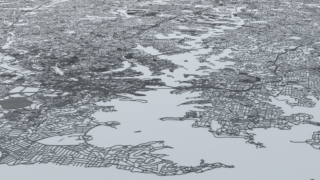 Sydney Road Network and Streets 3D model_7