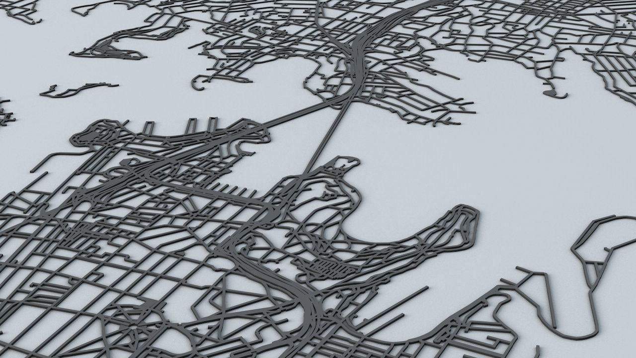 Sydney Road Network and Streets 3D model_4