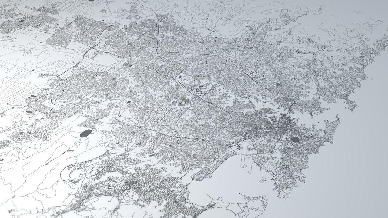 Sydney Road Network and Streets 3D model_1