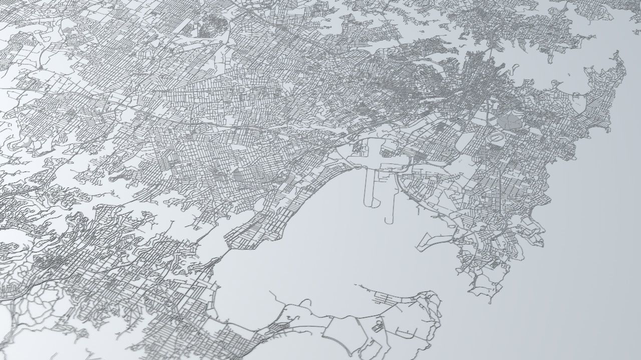 Sydney Road Network and Streets 3D model_2