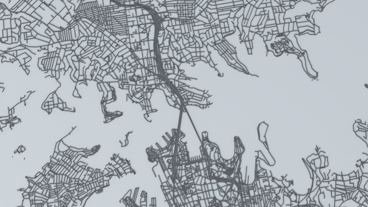 Sydney Road Network and Streets 3D model_6
