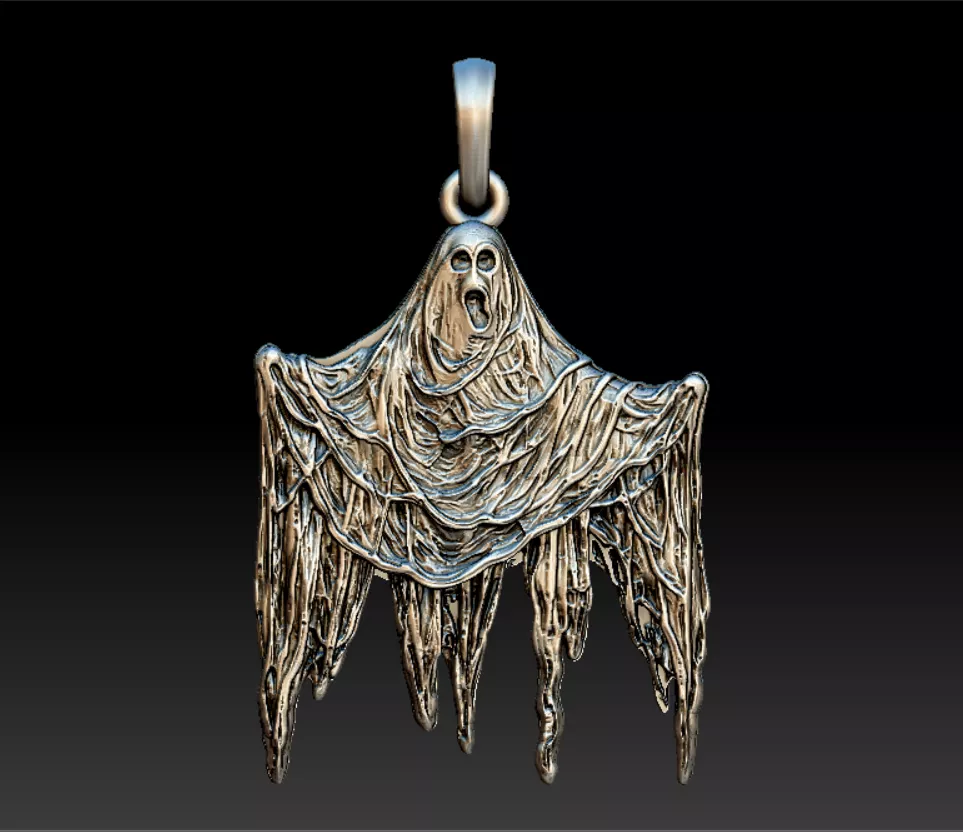Halloween pendant ghost 3D print model