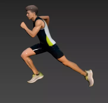 A54-Marathon Runner Boy 3D model