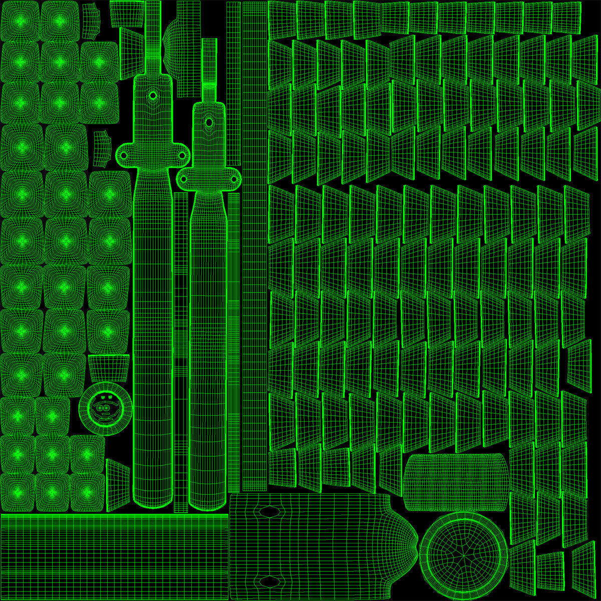 Grenade F1 with Keyboard Buttons PBR 3D model_4