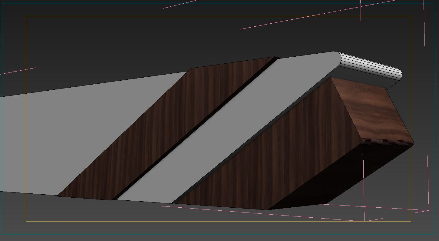 Reception Desk Low-poly 3D model_3