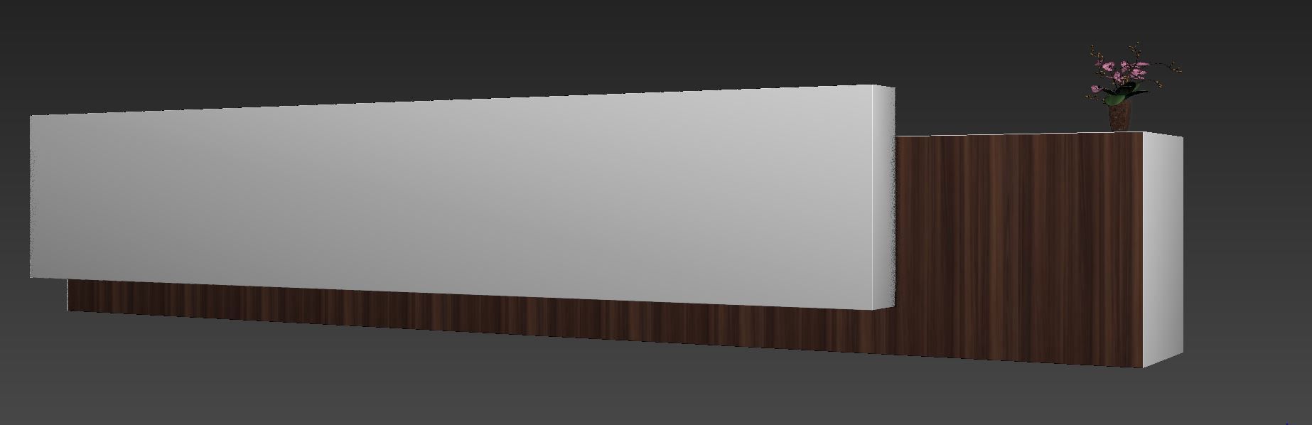 Reception Desk Low-poly 3D model_1