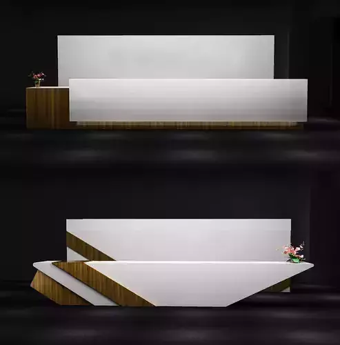 Reception Desk Low-poly 3D model