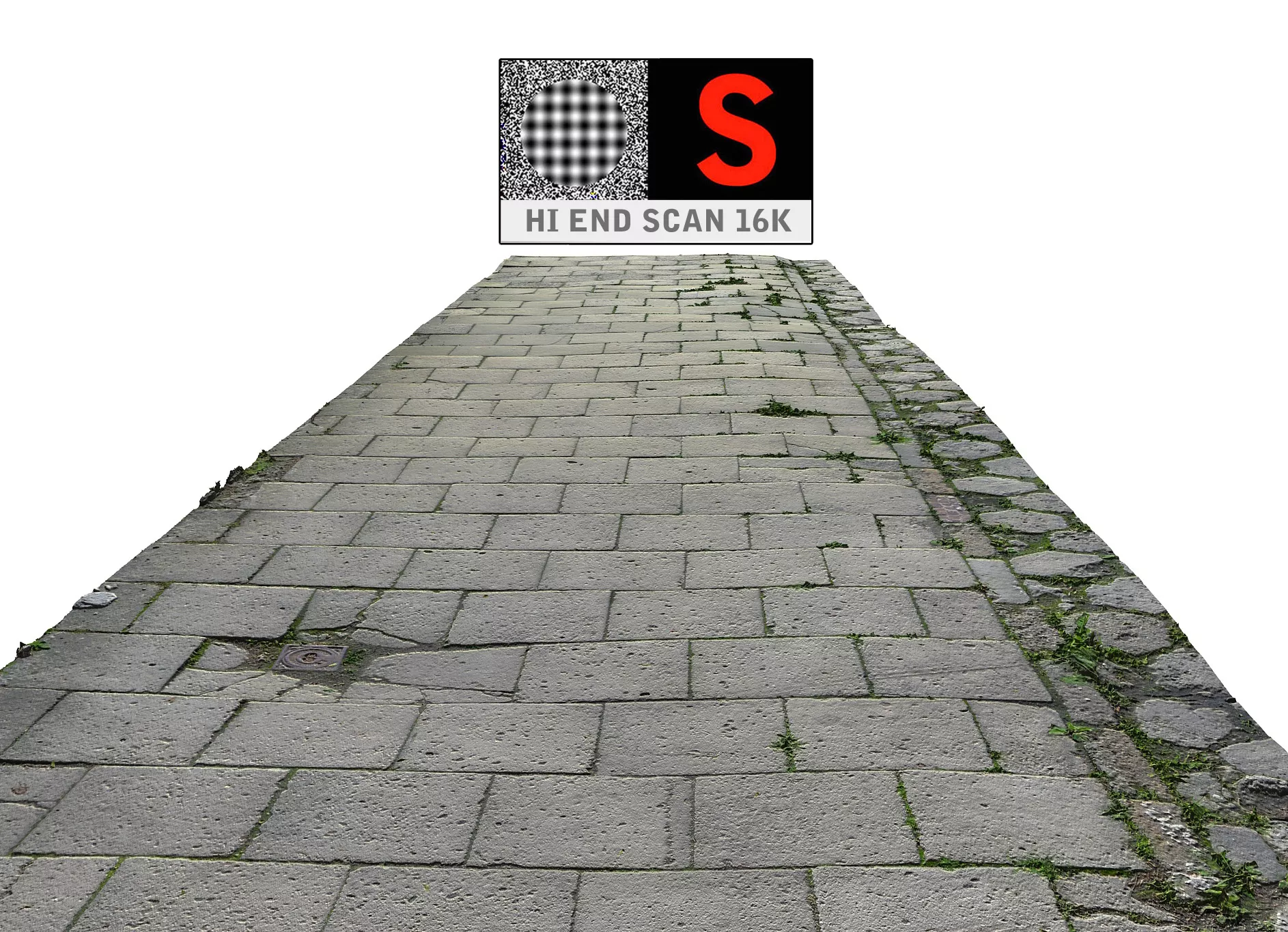 sidewalk pavement Scan Ultra HD Low-poly 3D model