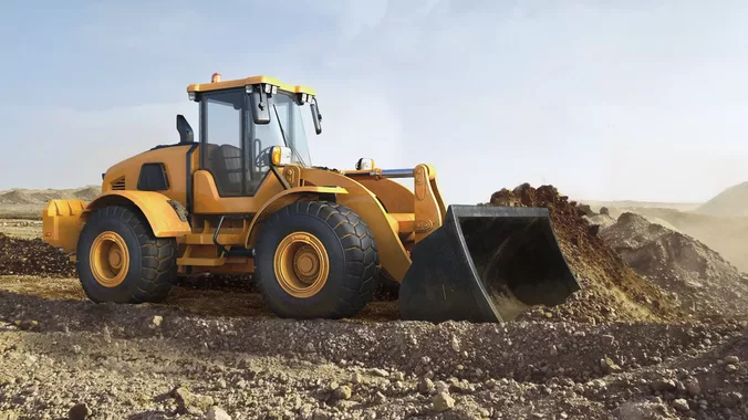 Wheel Loader RIG 3D Model 8K PBR