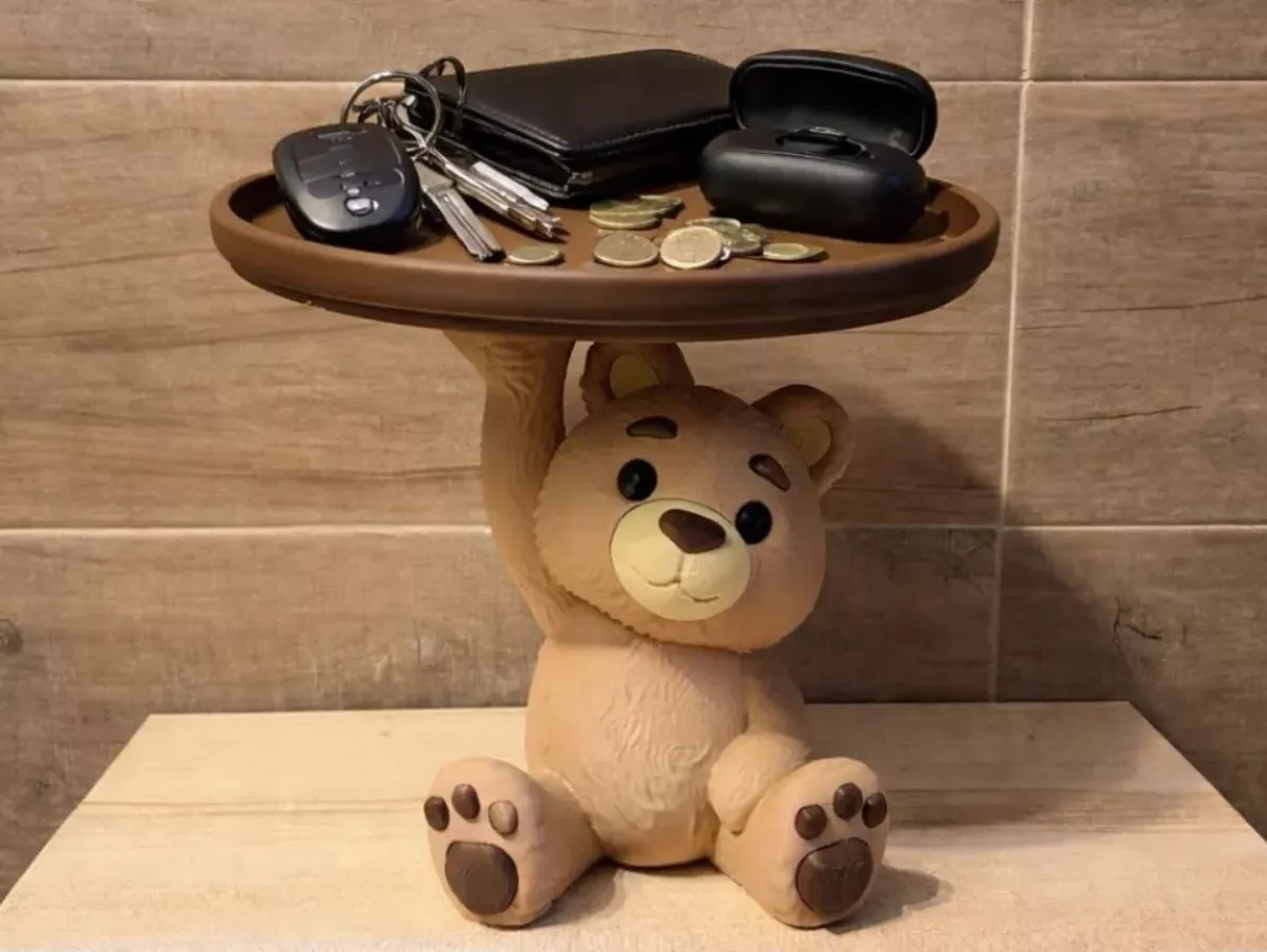 Cute Teddy Bear Side Table 3D print model