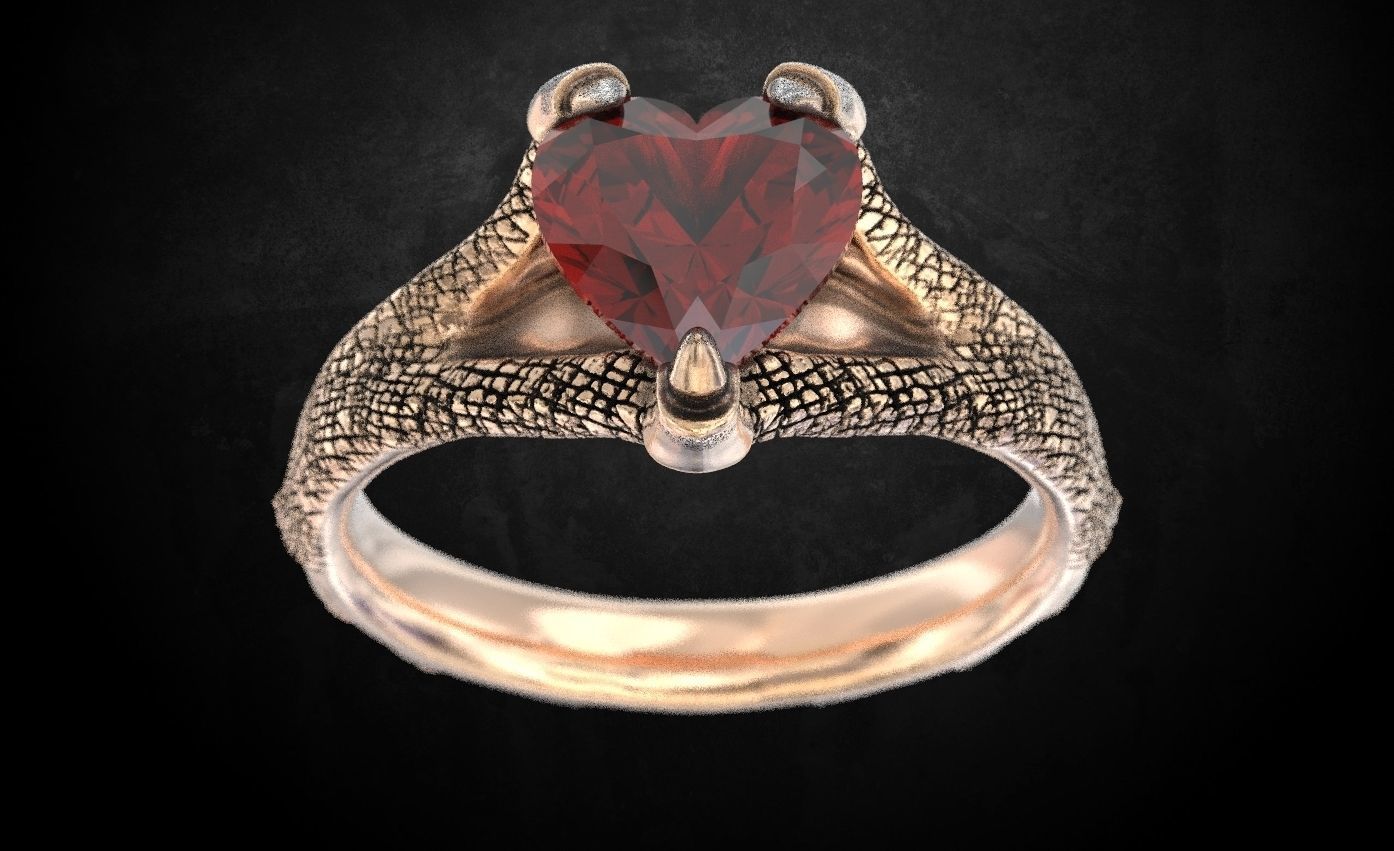 Dragons claw ring 130 3D print model_1