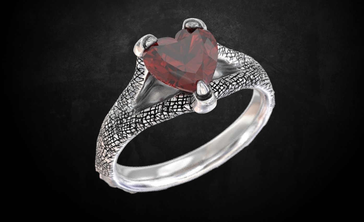 Dragons claw ring 130 3D print model_2