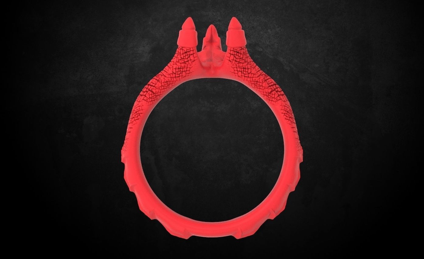 Dragons claw ring 130 3D print model_7