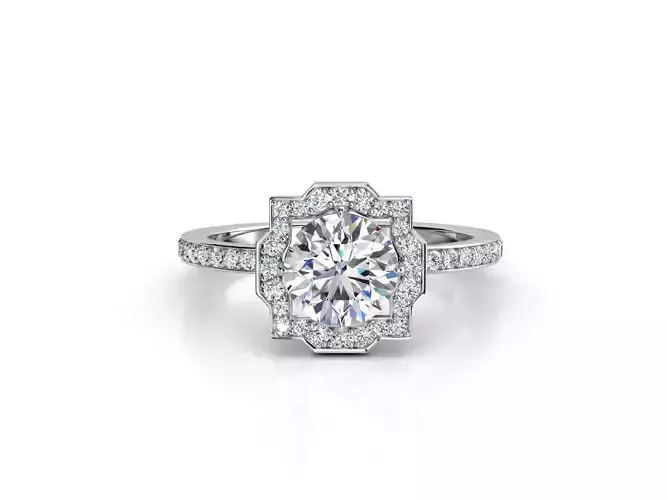 ZLR0163 halo diamond engagement ring