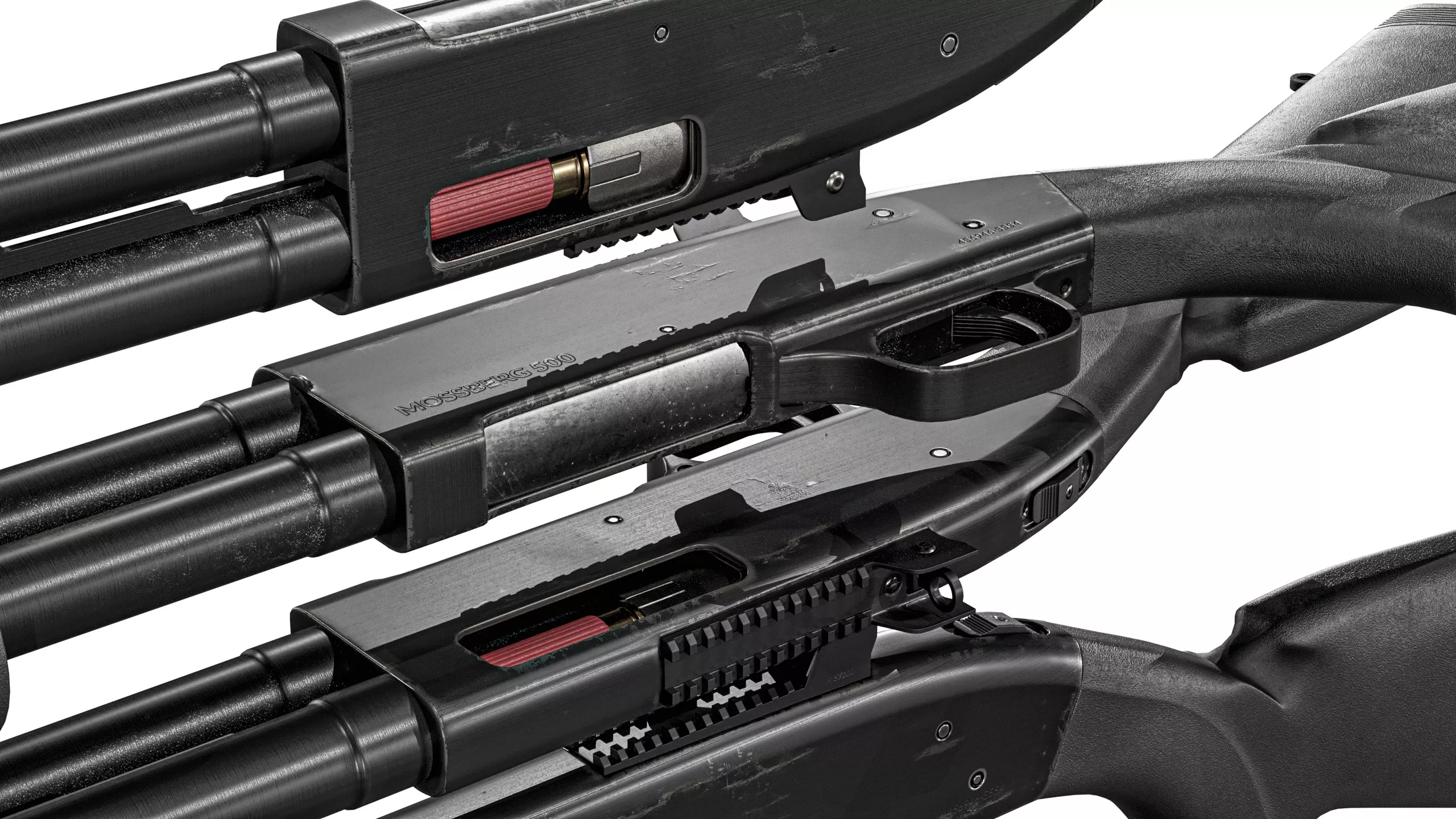 Mossberg 500 Shotgun Low-poly 3D model