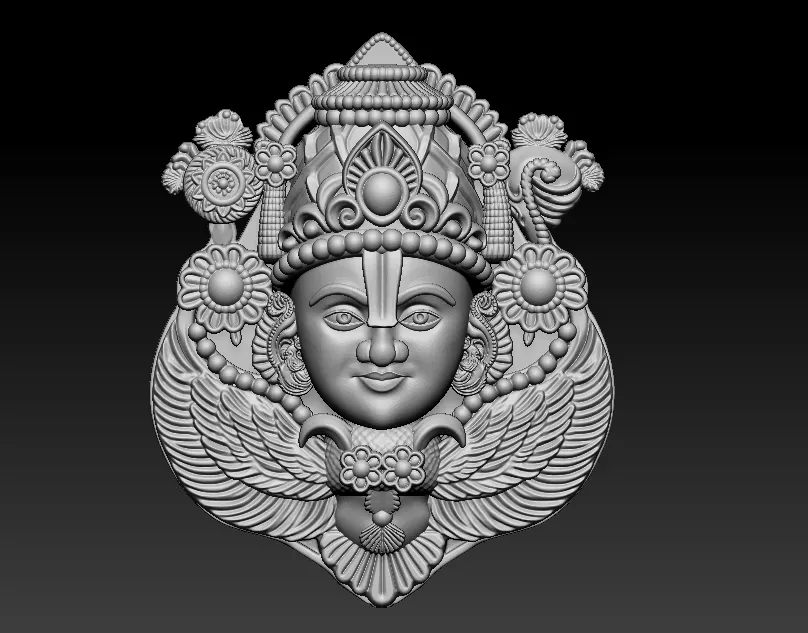 TIRUPATI BALAJI FACE 3D UNIQUE MODEL 3D print model