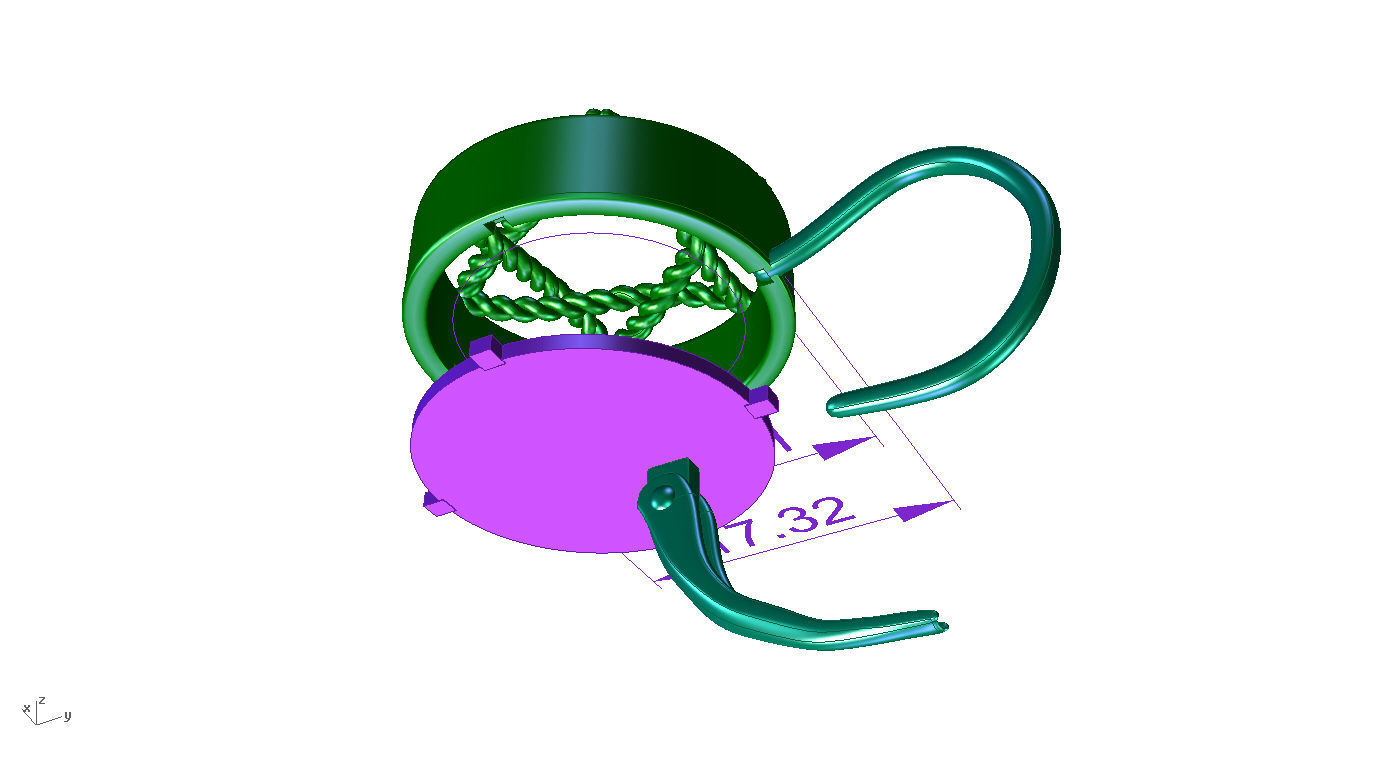 ZLE012 star of david earrings 3D print model_3