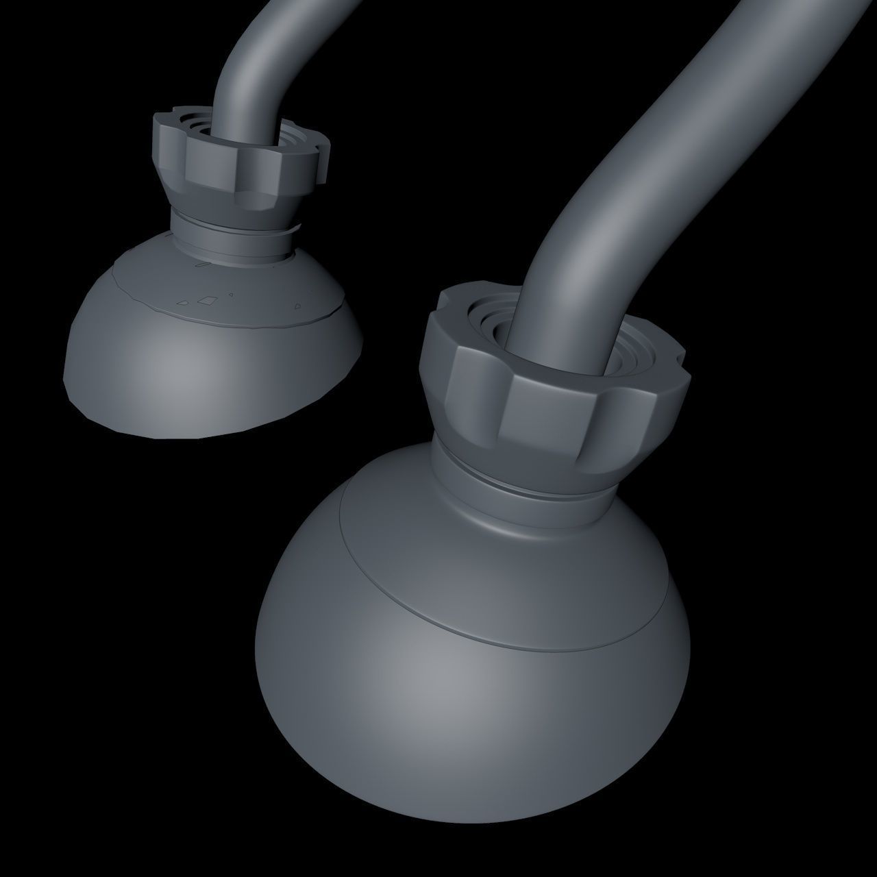 helicopter cloche Low-poly 3D model_8