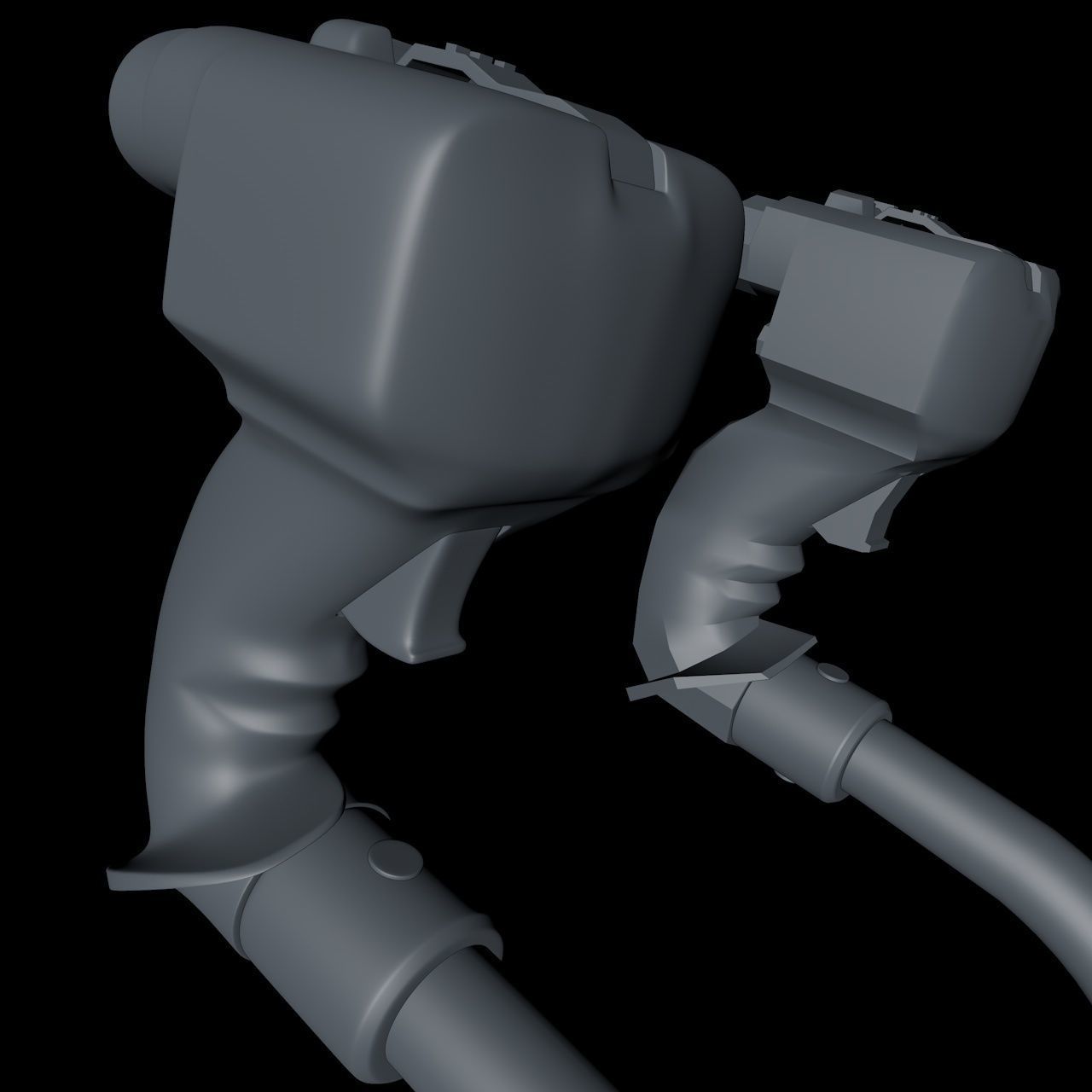 helicopter cloche Low-poly 3D model_5