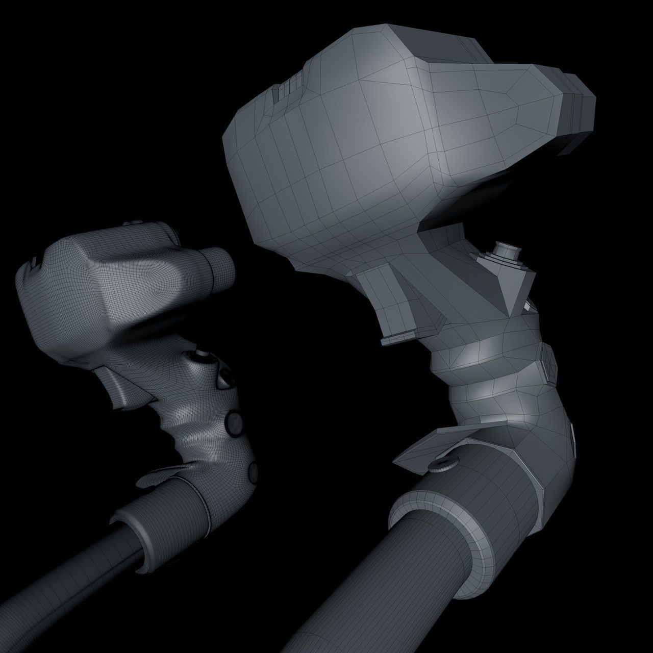 helicopter cloche Low-poly 3D model_3