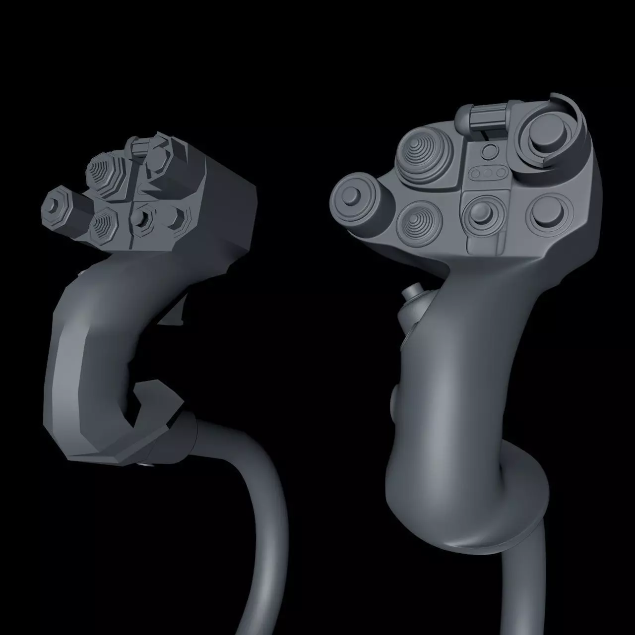 helicopter cloche Low-poly 3D model_0