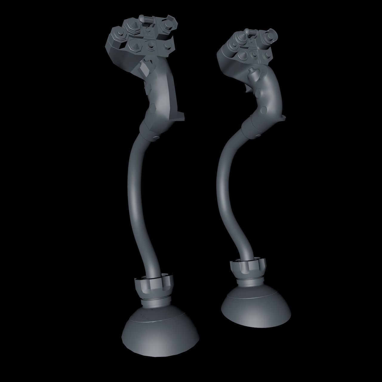 helicopter cloche Low-poly 3D model_6