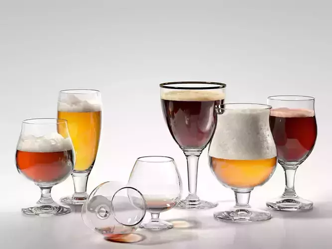 Alcohol Glass Set 3D model
