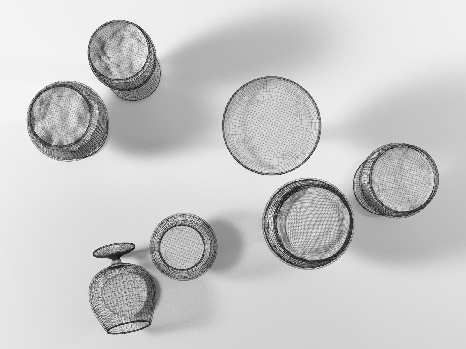 Alcohol Glass Set 3D model_2