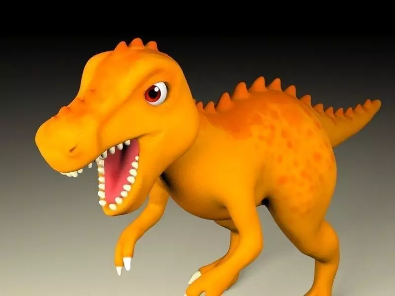 Cartoon T-Rex  Low-poly 3D model_0