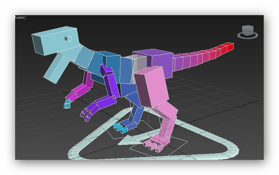 Cartoon T-Rex  Low-poly 3D model_5