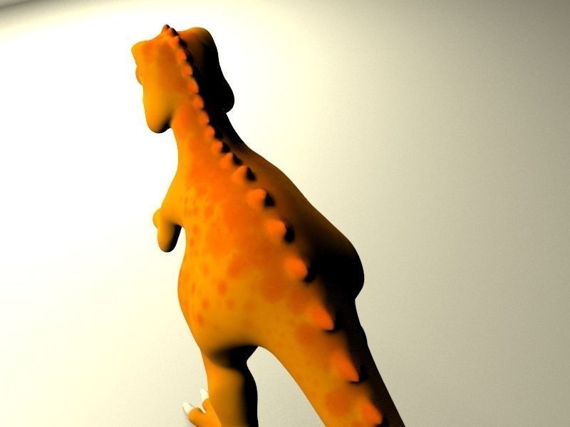 Cartoon T-Rex  Low-poly 3D model_3