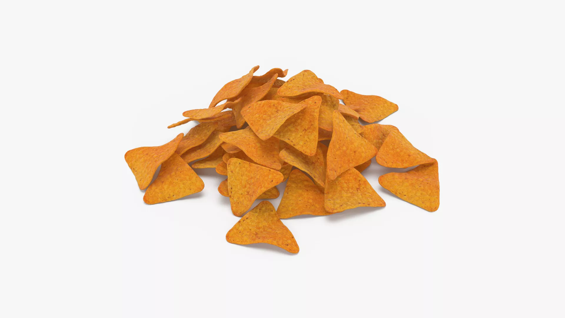 Nacho Cheese Doritos Chips Pile Low-poly 3D model