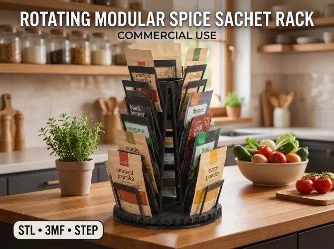COMMERCIAL Rotating Modular Spice Sachet Rack