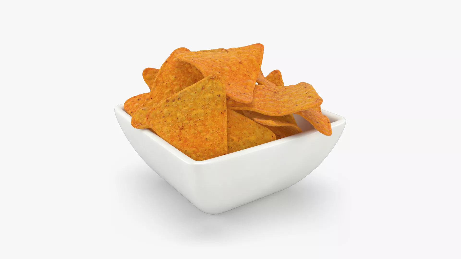 Nacho Cheese Doritos Chips Plate Low-poly 3D model