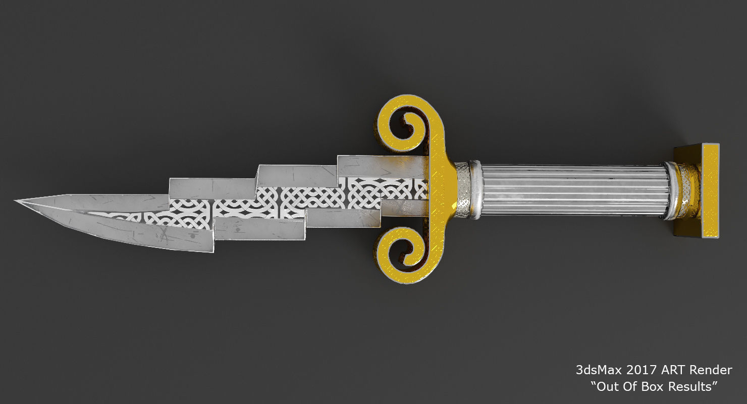 Zeus Dagger Low-Poly Low-poly 3D model_2