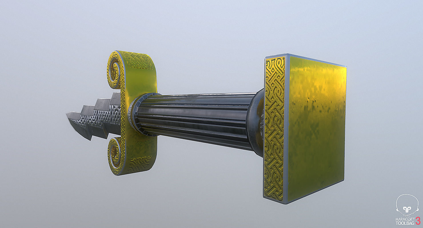 Zeus Dagger Low-Poly Low-poly 3D model_13