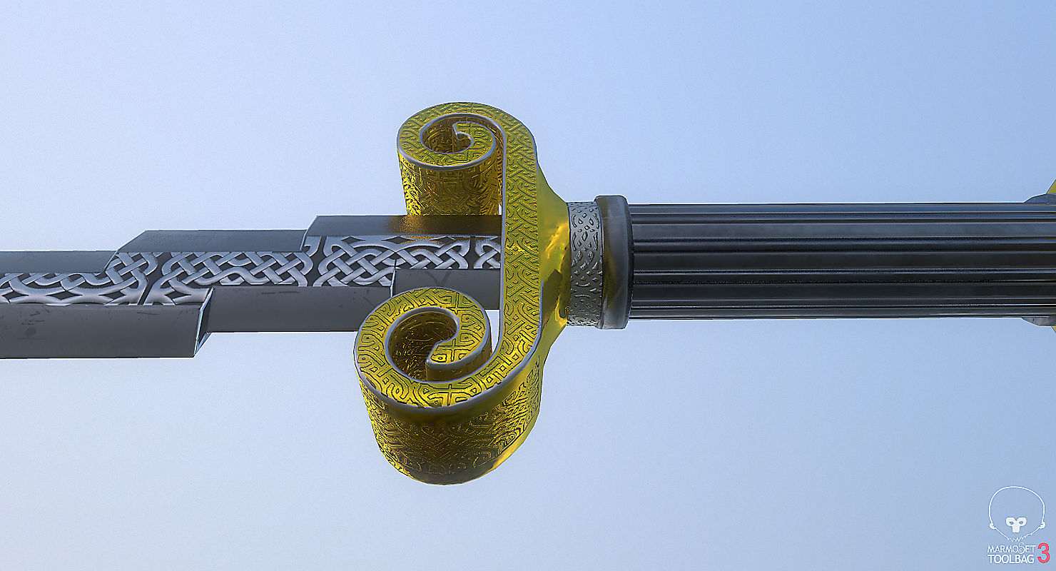 Zeus Dagger Low-Poly Low-poly 3D model_12